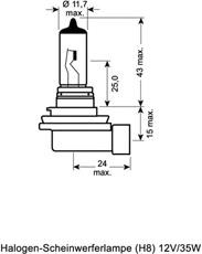 64212, Лампа накаливания, фара дальнего света; Лампа накаливания, основная фа
