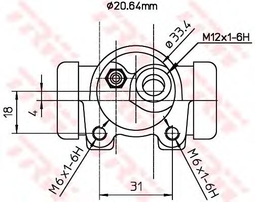 BWF250, Колесный тормозной цилиндр
