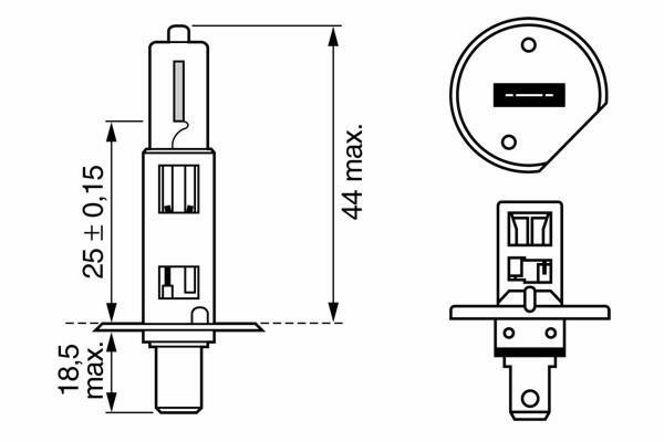 1 987 302 015, Лампа H1 Xenon Blue 12V 55W P14,5s (carton)