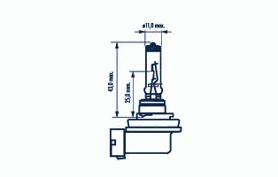 48078, Лампа H11 LL 12V 65W PGJ19-2 LONG LIFE