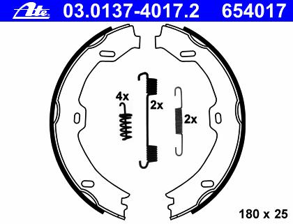 03.0137-4017.2, Комплект тормозных колодок, стояночная тормозная система W211