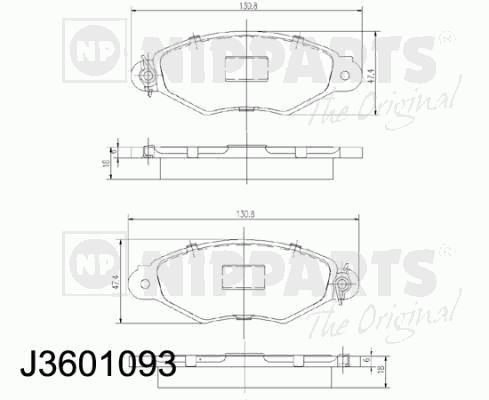 J3601093, Комплект тормозных колодок, KUBISTAR/KANGOO (Front)