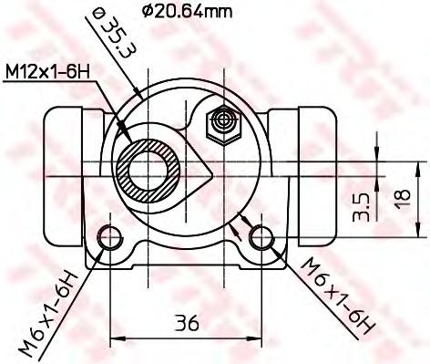 BWF166, Колесный тормозной цилиндр