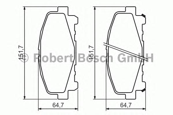 0 986 494 382, Комплект тормозных колодок,  HONDA ACCORD VIII (Front)