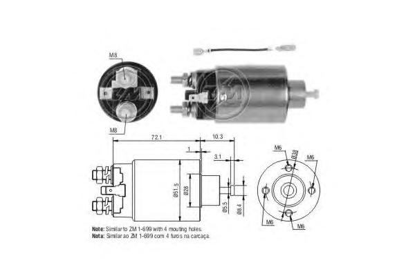 ZM2699, Тяговое реле, стартер