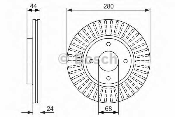 0 986 479 737, Тормозной диск NISSAN  TIIDA  (Front) Vented 4-отв