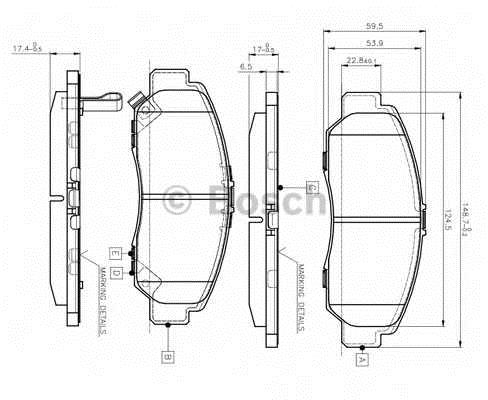 0 986 TB2 371, Комплект тормозных колодок, дисковый тормоз