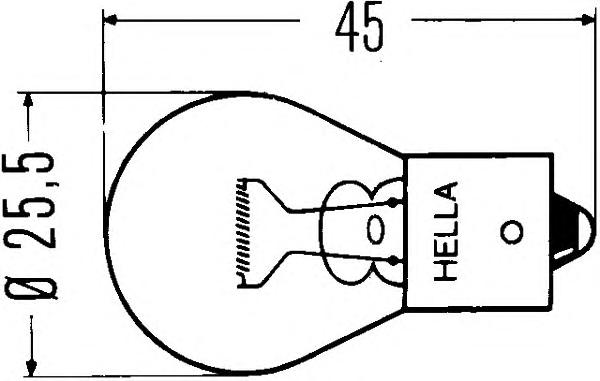 8GA 002 072-121, Лампа накаливания, фонарь указателя поворота; Лампа накаливания, фонар