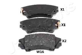 PA-W16AF, Комплект тормозных колодок, OPEL (Front) 18mm