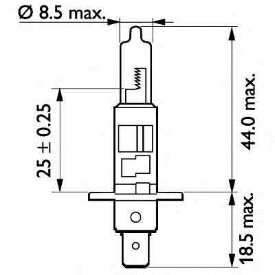 13258MDB1, Лампа H1 24V 70W MasterDuty    64155