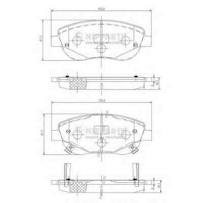 N3602135, Комплект тормозных колодок, TOYOTA (AVENSIS/VERSO)
