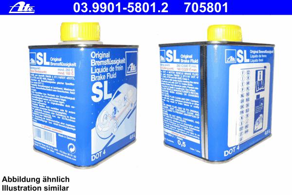 03.9901-5801.2, Тормозная жидкость DOT4 0.5L