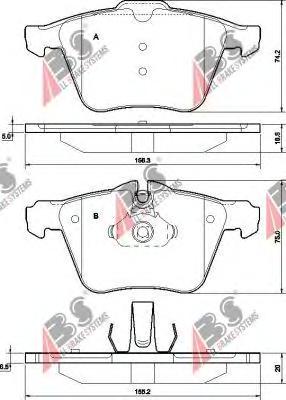 37557, Комплект тормозных колодок, дисковый тормоз (Front)
