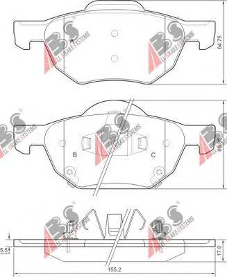 37359, Комплект тормозных колодок, HONDA ACCORD VII 03-08 (Front)