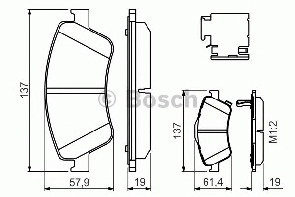 0 986 494 638, Комплект тормозных колодок, дисковый тормоз TOYOTA 06-14 (Front)