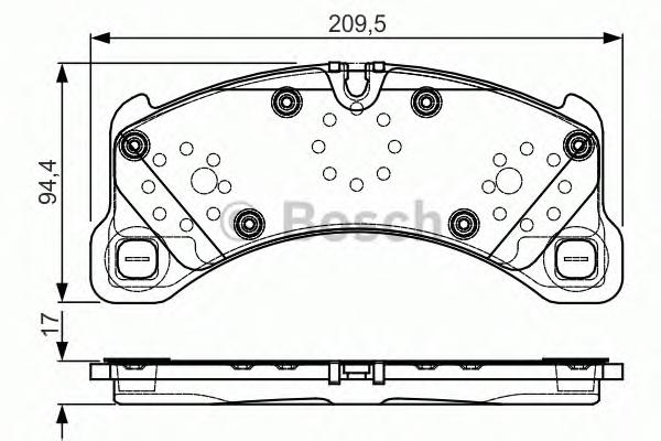 0 986 TB3 217, Комплект тормозных колодок, дисковый тормоз