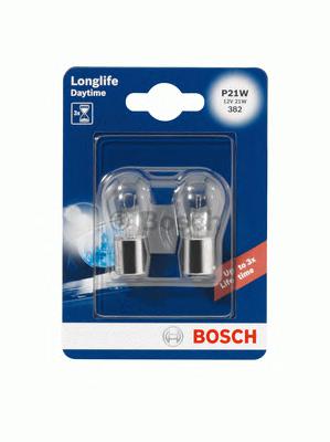 1 987 301 050, Лампа P21W Longlife Daytime 12V 21W BA15s Blister (2шт.)