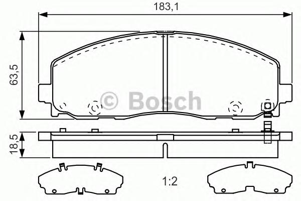 0 986 TB3 225, Комплект тормозных колодок, дисковый тормоз
