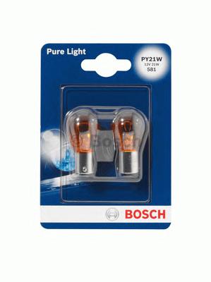 1 987 301 018, Лампа PY21W Pure Light 12V 21W BAU15s Blister (2шт.)