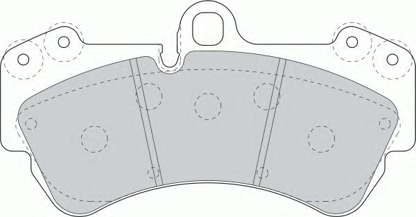 FDB1625, Комплект тормозных колодок, VW TOUAREG 02-10 (Front)