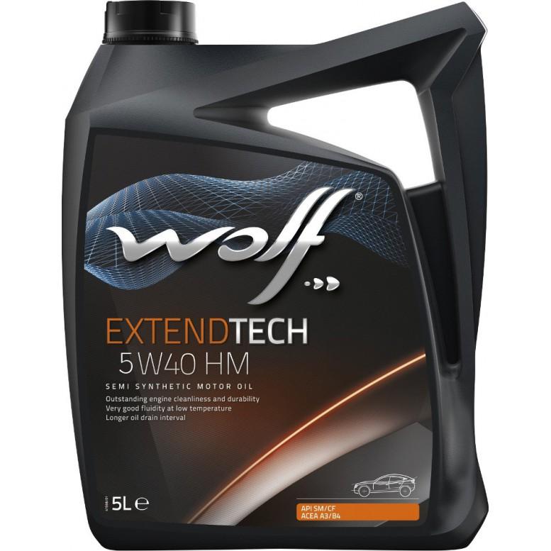 5W40 EXTENDTECH HM 5L, Масло моторное WOLF