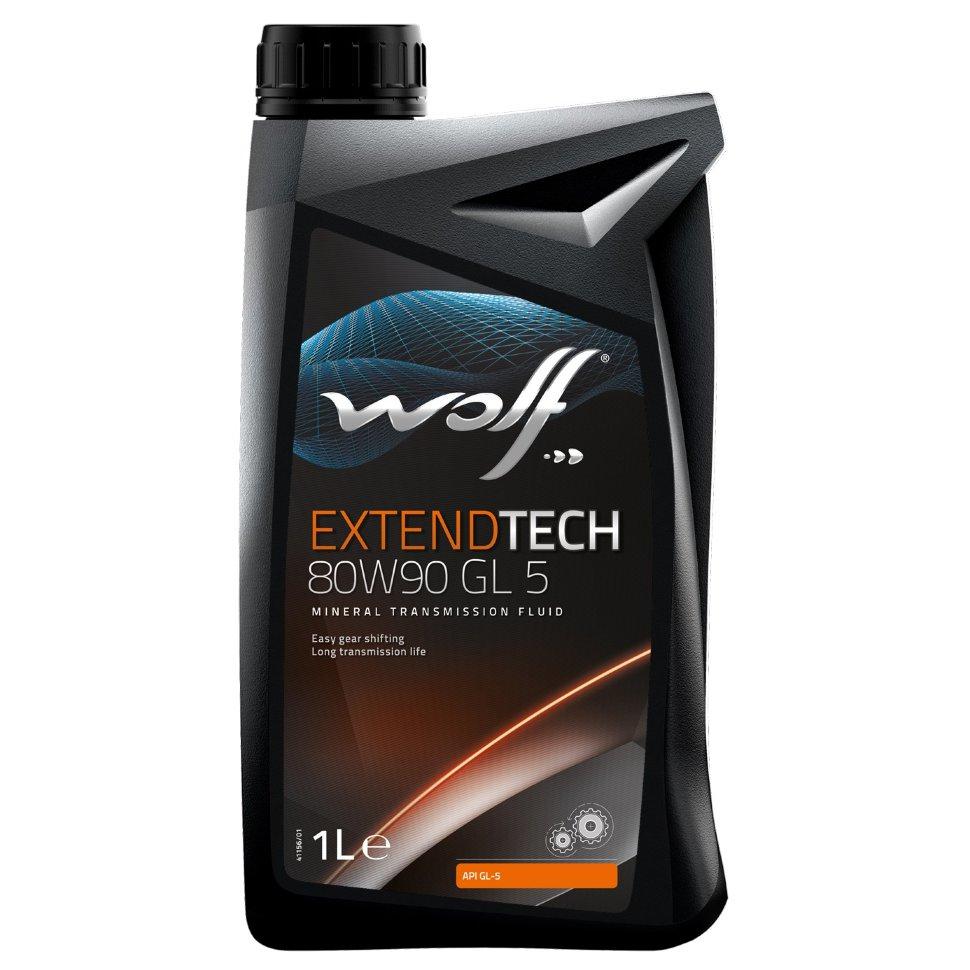 80W90 EXTENDTECH 1L, Масло трансмиссионное WOLF
