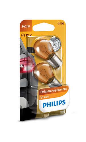 12496NAB2, Лампа PY21W 12V 21W BAU15s AMBER Blister ( set - 2шт.)