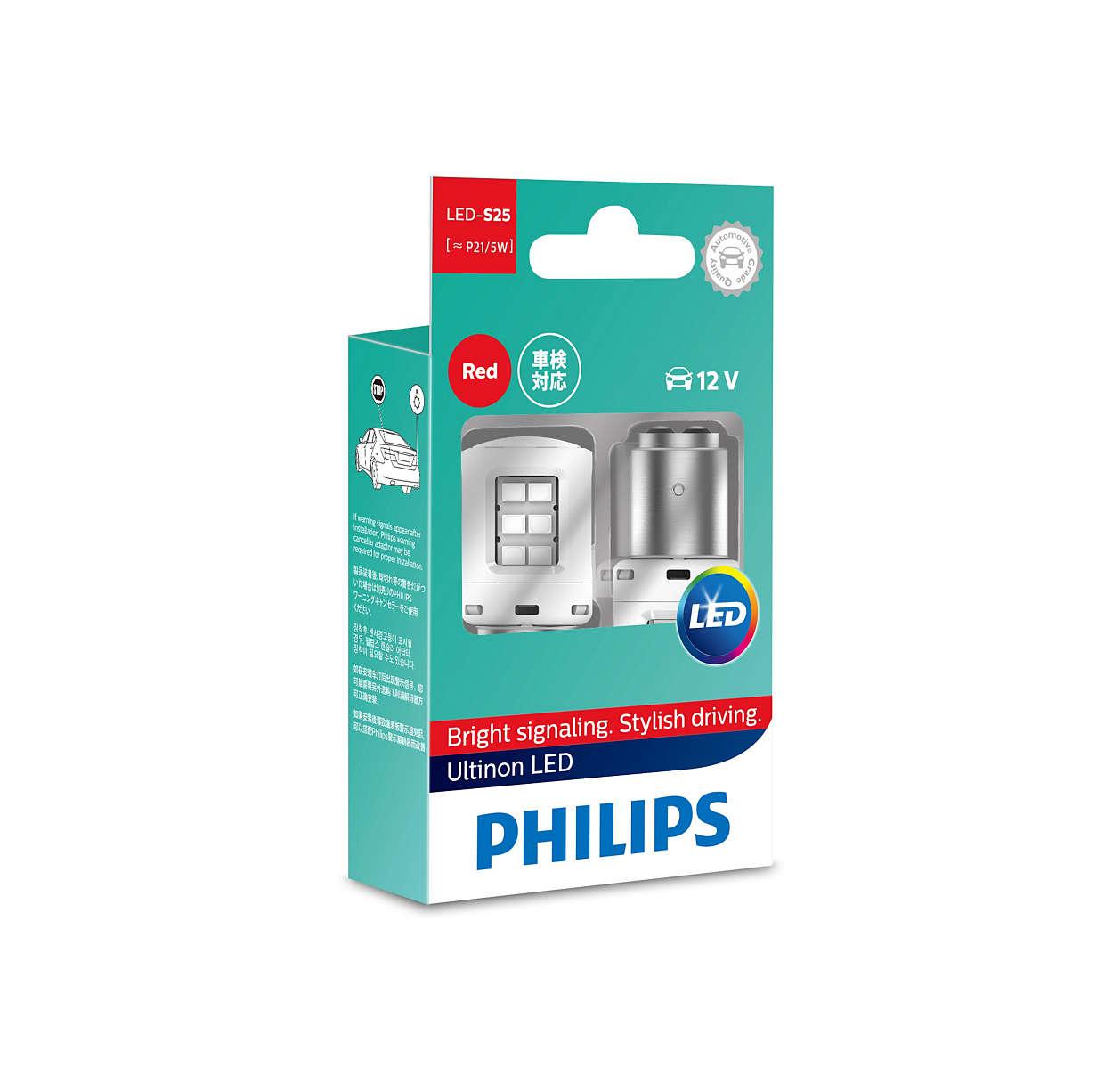 11499ULRX2, Лампа LED P21/5 RED 12V 2,7W (2 шт.)