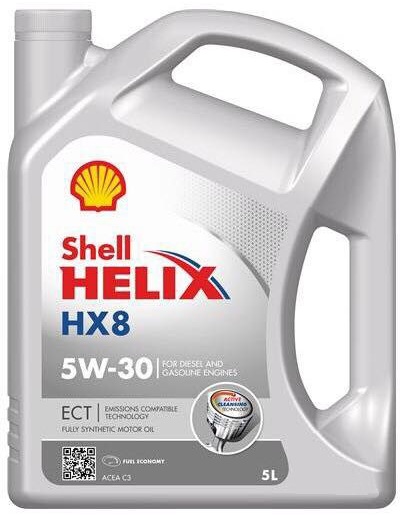 5W30 Helix HX8 ECT 5L, Mасло моторное SHELL 5л