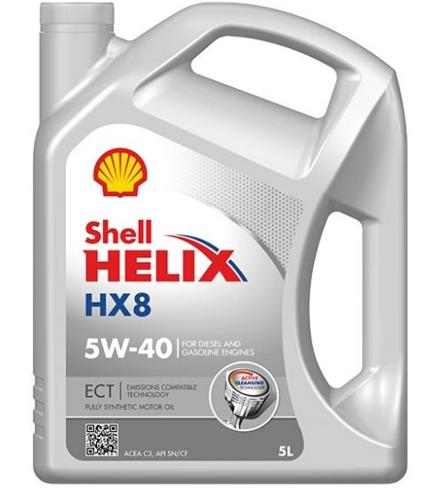 5W40 Helix HX8 ECT 5L, Mасло моторное SHELL 5л