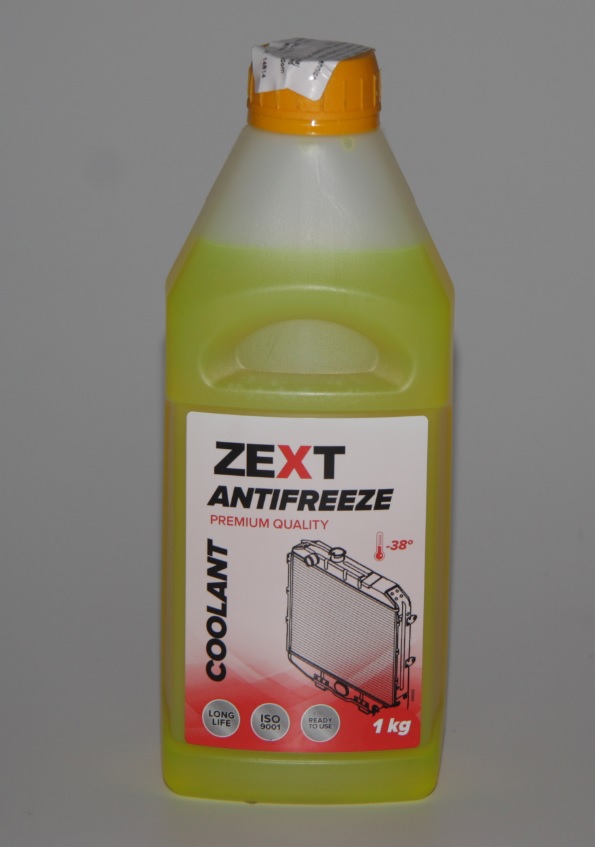 Z1Y38, Жидкость охлаждающая ZEXT (-38) 1 кг. (жёлтый)
