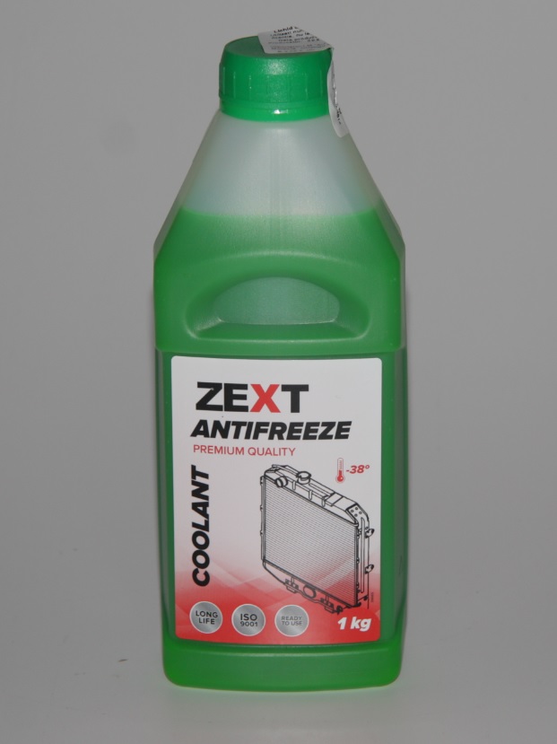 Z1G38, Жидкость охлаждающая ZEXT (-38) 1 кг. (зелёный)