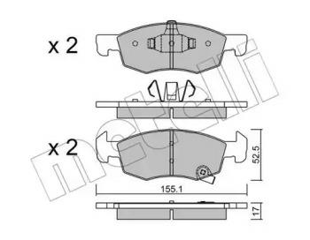 22-1034-0, Brake Pad Set