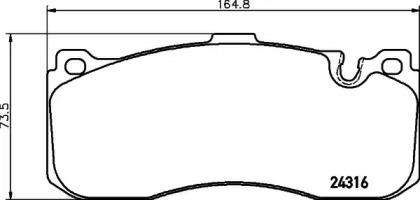 8DB 355 026-281, Brake Pad Set