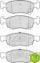 FDB4866, Комплект тормозных колодок, дисковый тормоз OPEL CORSA E 14- (Front)