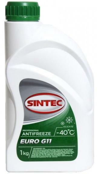802558, Антифриз Sintec Euro G11 1кг (зелёный)