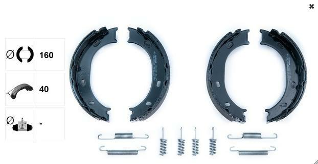 91055100, Комплект тормозных колодок c комплектующими  MB,VW (Rear)