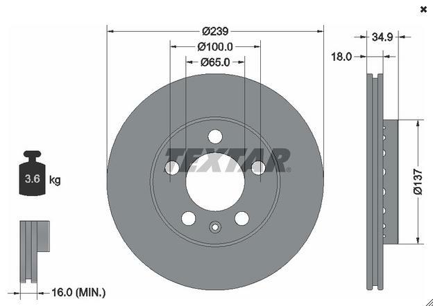 92106803, Тормозной диск SKODA,VW (Front) Vented