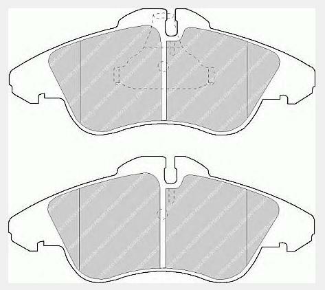 FVR1038, Комплект тормозных колодок, вкл. датчики  MERCEDES-BENZ,VW