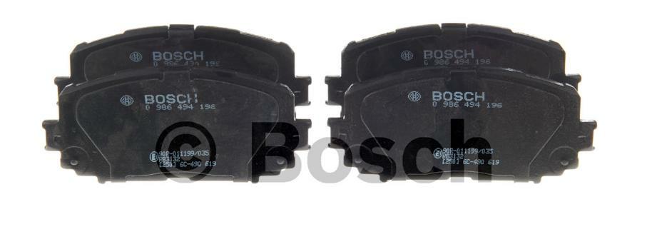 0 986 494 196, Комплект тормозных колодок, дисковый тормоз TOYOTA YARIS (Front)