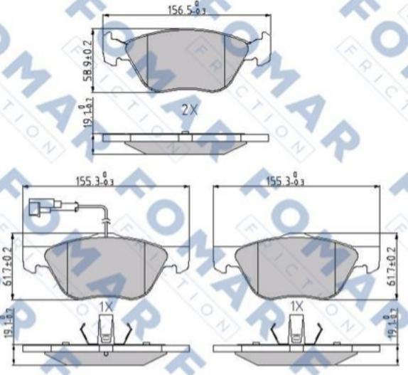 FO 688781, Колодки тормозные дисковые ALFA ROMEO/FIAT/LANCIA (Front)