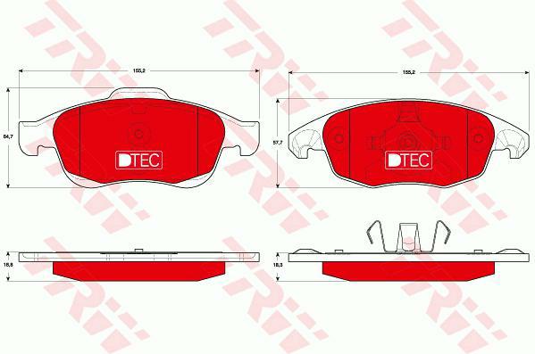 GDB1690DTE, Комплект тормозных колодок, ''DTEC'' CITROEN,PEUGEOT(Front)
