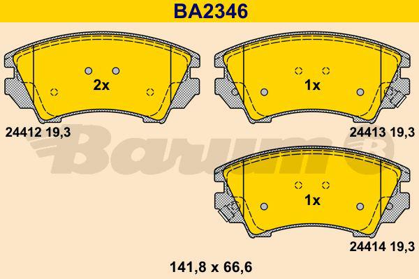 BA2346, Brake Pad Set