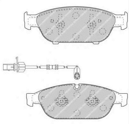 FDB4397, Комплект тормозных колодок, вкл. датчик износа AUDI (A6/A7A8) Front