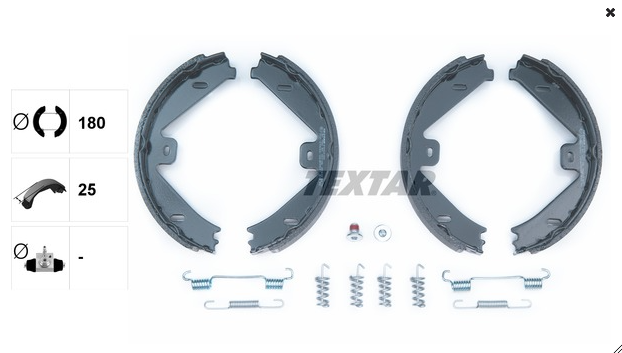 91069100, Комплект тормозных колодок стояночная система M-BENZ GLK/E-CLASS