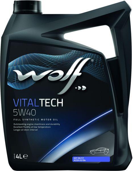 5W40 VITALTECH 4L, Масло моторное WOLF