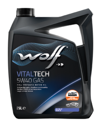 5W40 VITALTECH GAS 5L, Масло моторное WOLF