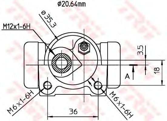 BWF170, Колесный тормозной цилиндр