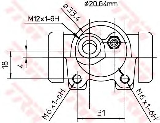 BWF155, Колесный тормозной цилиндр