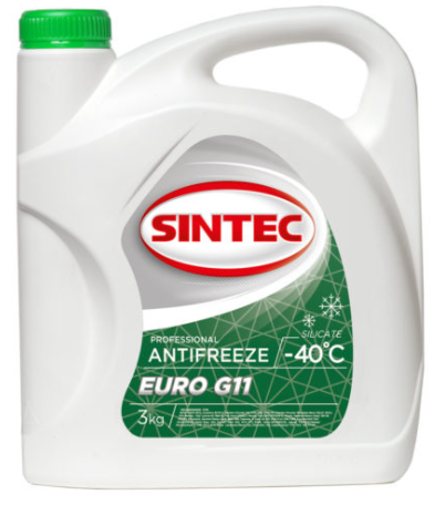 990465, Антифриз Sintec Euro G11 3кг (зелёный)